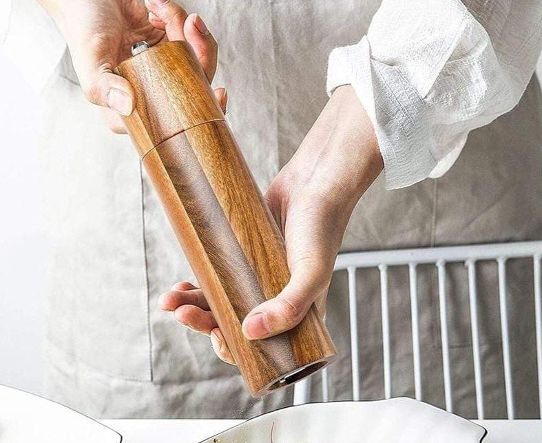 Acacia Wood Salt and Pepper Grinders - Image 4