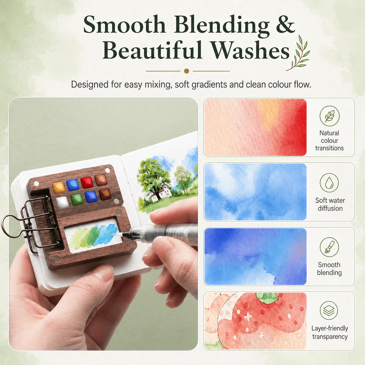 Pocket Paint Studio - Mini Watercolor Kit - Image 4