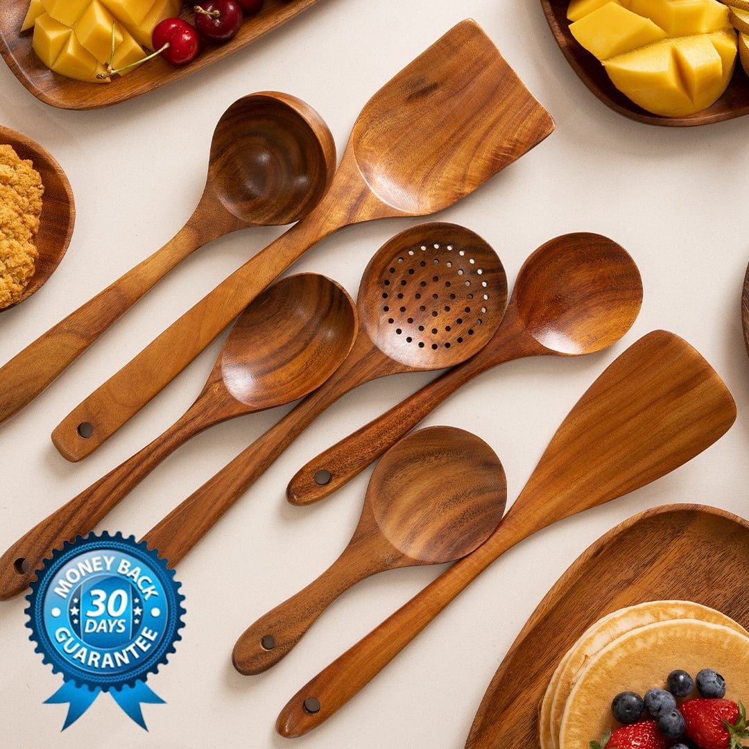 Teak Wooden Utensil Set - The Healthier Alternative - Image 5
