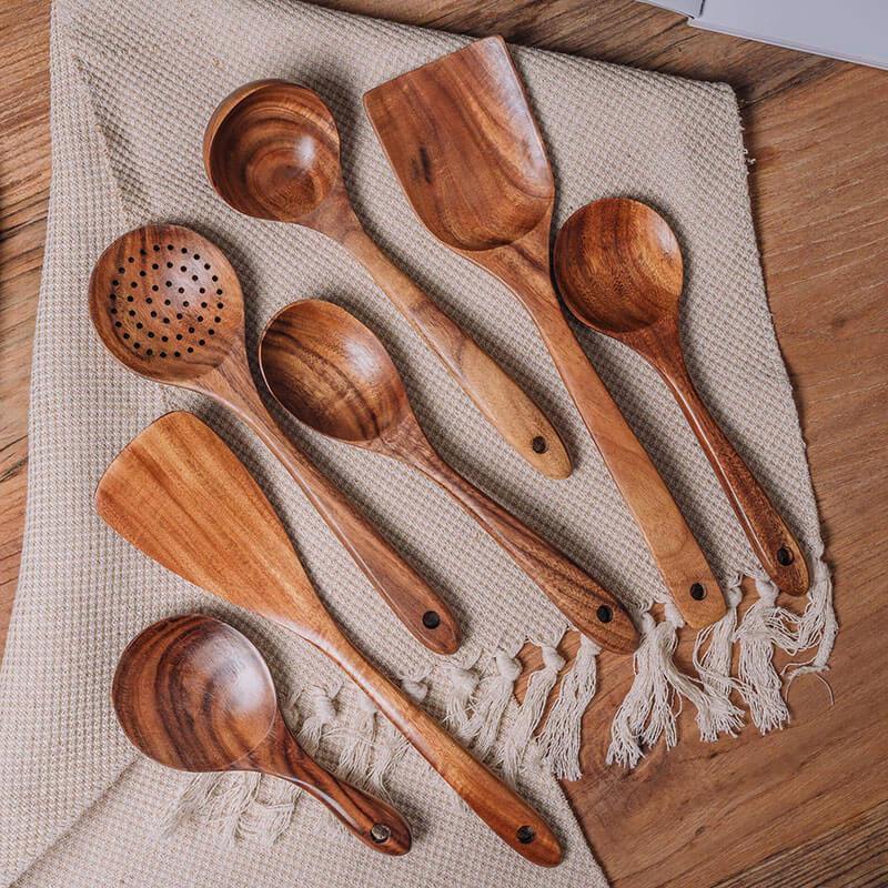 Teak Wooden Utensil Set - The Healthier Alternative - Image 6