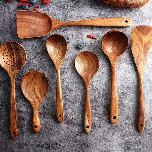 Teak Wooden Utensil Set - Image 12